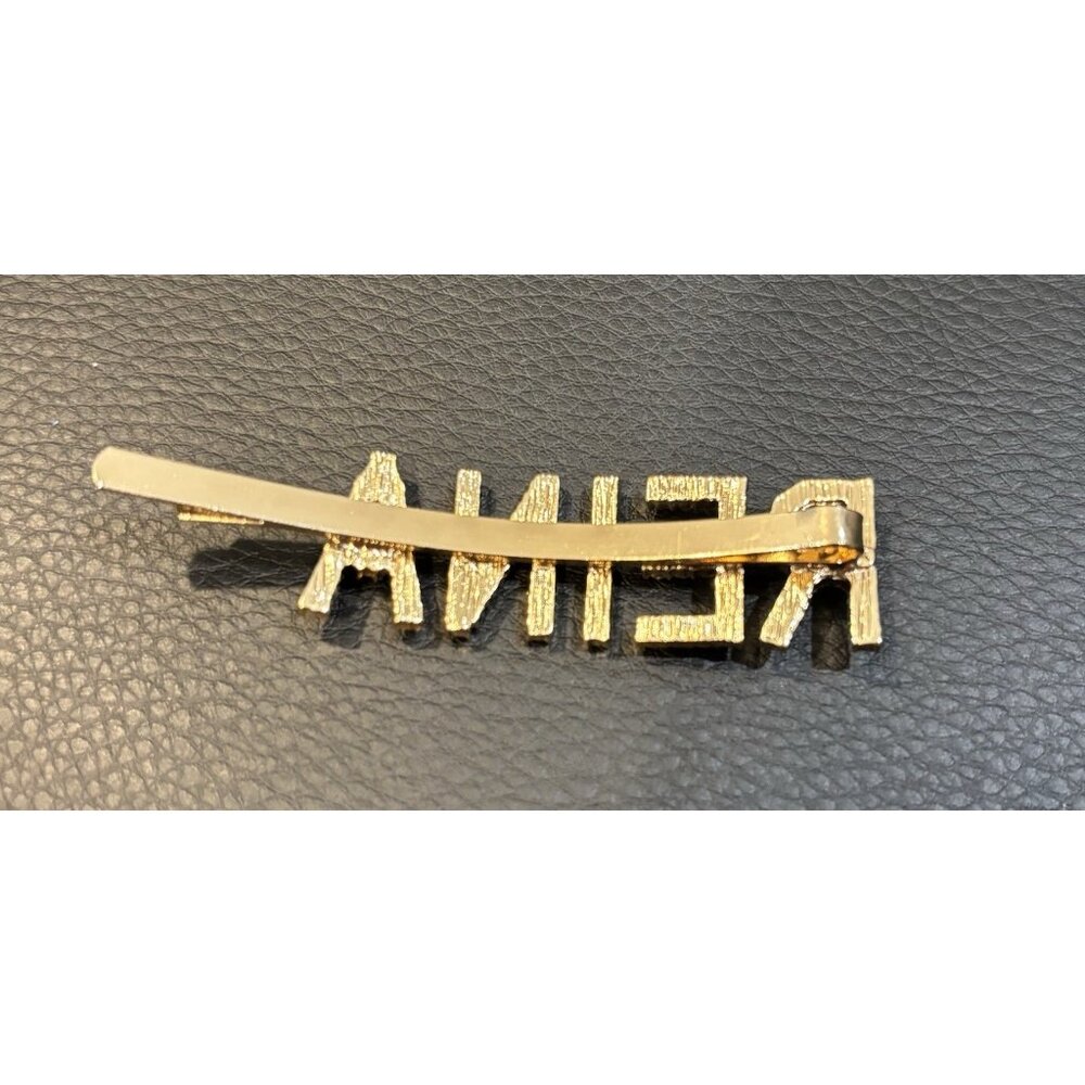 Set Of 2 Hair Clip/ Bobby Pins RIZOS And REINA (Rizos Curls) Gold Rhinestone - Picture 4 of 8